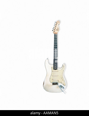 White Fender Stratocaster Stock Photo