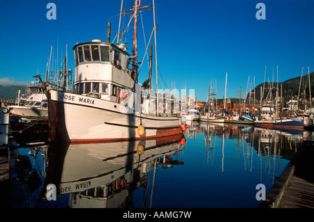 KETCHIKAN ALASKA JOSE MARIA IN THOMAS BASIN BOAT HARBOR Stock Photo