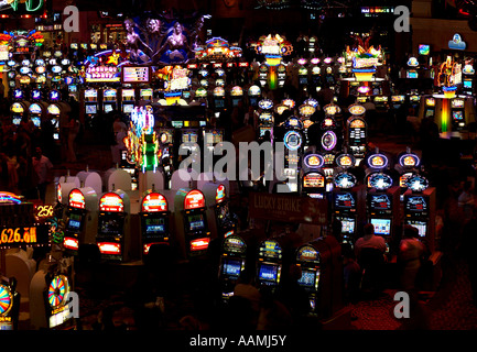 Slot machines in the Rio Casino on the Strip in Las Vegas in Nevada United States Stock Photo