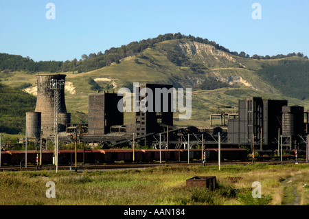 Copsa Mica industry plant Stock Photo
