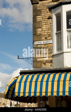 Typical shop front in the market town of Barnard Castle, Teesdale, County Durham Stock Photo