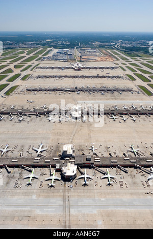 Aerial photo of Atlanta Hartsfield Jackson International Airport Stock Photo