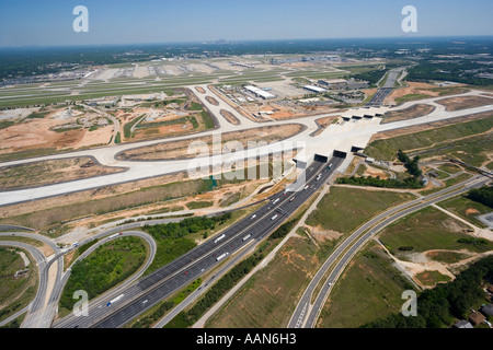 Aerial photo of Atlanta Hartsfield Jackson International Airport Stock Photo