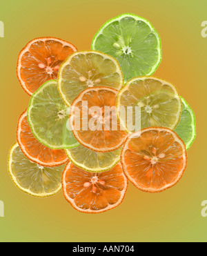 Orange, Lemon and Lime Slices Stock Photo