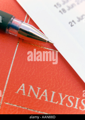 ACCOUNTS BOOK BANK STATEMENT AND PEN Stock Photo