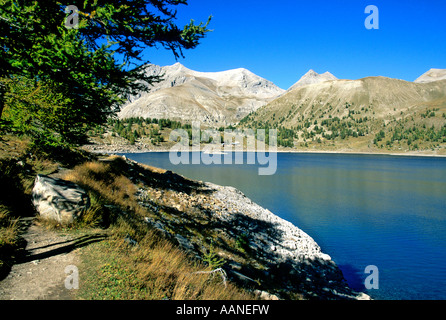 Allos Lake, Alpes de Haute, Provence, France, Europe Stock Photo
