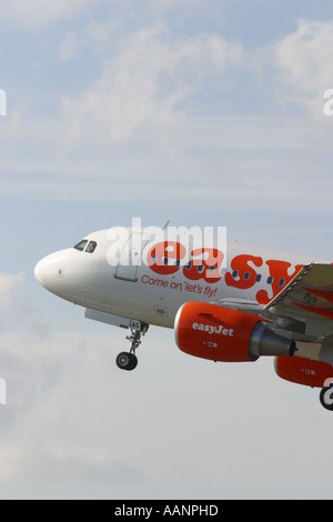 Easyjet Airbus A319 low cost budget airline taking off Stock Photo