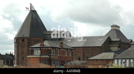 Oast house and maltings of traditional brewery in Burton on Trent England Stock Photo