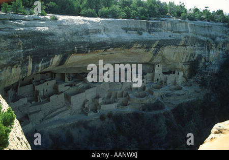 Cliff Palace, Anasazi village, USA, Colorado, Mesa Verde National Park Stock Photo