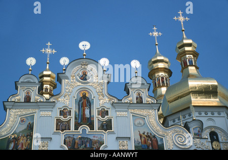 church with golden roof, Ukraine, Kiev Stock Photo