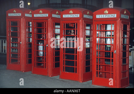 telephone boxes with Royal-look, United Kingdom, England, London Stock Photo
