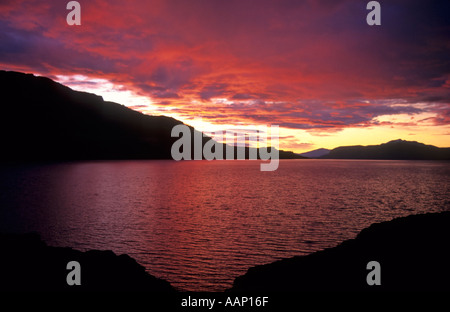 Sunrise over Torres del Paine National Park, Patagonia, Chile Stock Photo