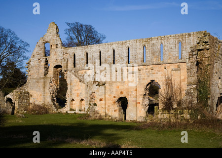 The Crumbling Walls of Jervaulx Abbey near Ripon in North Yorkshire England Stock Photo