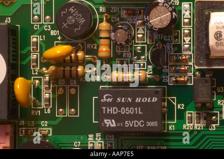 Close up of circuit board Stock Photo
