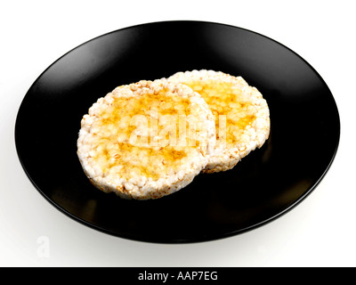 Rice Cakes with Honey Stock Photo