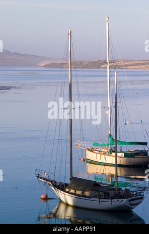 Morro Bay Cailfornia sunset ocean sea marina Stock Photo