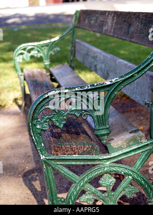 Park bench seat Stock Photo