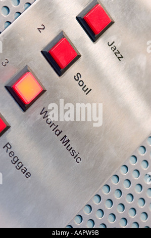 Sweden, Stockholm, Elevator buttons, Lydmar Hotel Stock Photo
