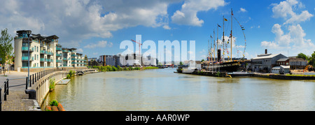 Isambard Kingdom Brunel's SS Great Britain in it's final resting place, the Great Western Dockyard in Bristol, England. Stock Photo