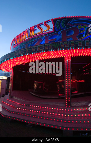 Travelling funfair in Springhead Park Rothwell Leeds Stock Photo