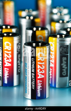 Lithium Batteries Stock Photo