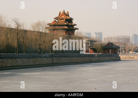 View from the Imperial Palace moat Forbidden City Beijing China Stock Photo