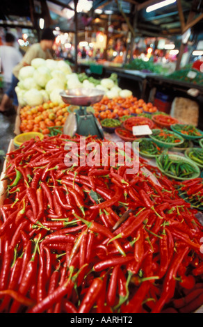 chillies Chow Kit Market Kuala Lumpur Malaysia Stock Photo
