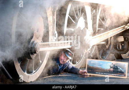 Steam engine features on new Royal Mail stamp Stock Photo