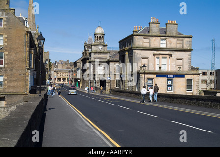 dh  WICK CAITHNESS People walking down Bridge Street town centre buildings road north 500 a99 scotland Stock Photo