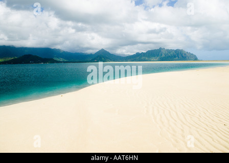 Ahu O Laka area of Kaneohe Bay, Oahu, Hawaii Stock Photo