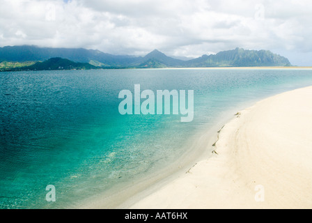 Ahu O Laka area of Kaneohe Bay, Oahu, Hawaii Stock Photo