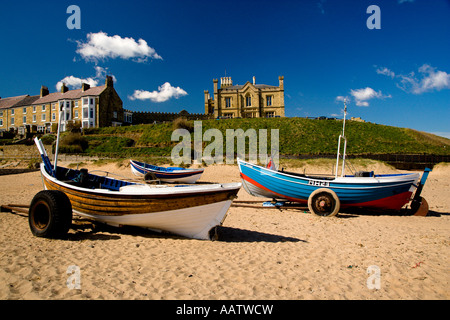 Marske Beach and Cliff House near Redcar Cleveland England Stock Photo