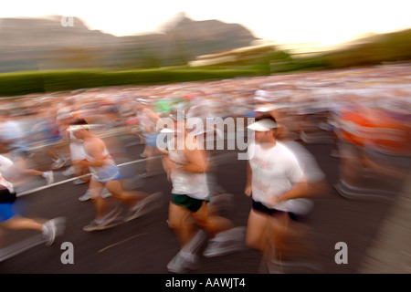 Start of the 2006 Old Mutual Two Oceans marathon in Cape Town, South Africa. Stock Photo