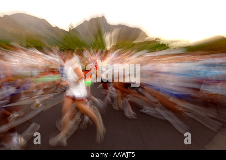 Start of the 2006 Old Mutual Two Oceans marathon in Cape Town, South Africa. Stock Photo