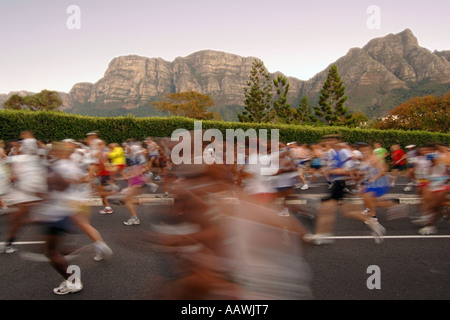 Start of the 2006 Old Mutual Two Oceans marathon in Cape Town, South Africa. Stock Photo