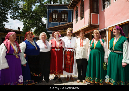 United Slavic Singers, folklore group, Koprivschtiza, Bulgaria Stock Photo