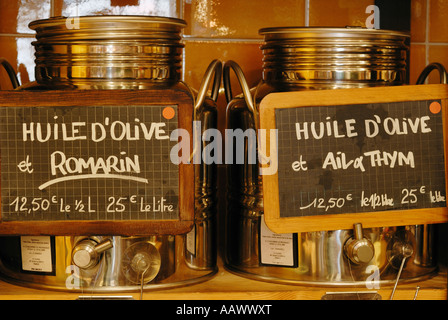 Olive-oil-store, Place aux Huiles, Panier, Marseille, Provence-Alpes-Cote d'Azur, France Stock Photo