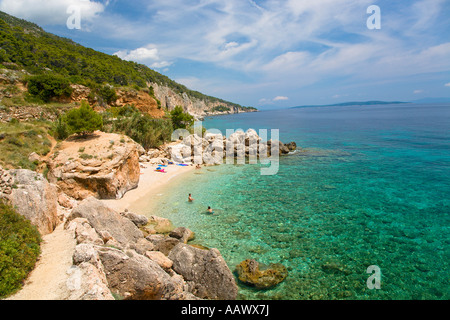 Bath bay Milna, Island Hvar, Dalmatia, Croatia Stock Photo