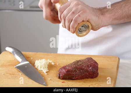 Beef Wellington step by step  Stock Photo