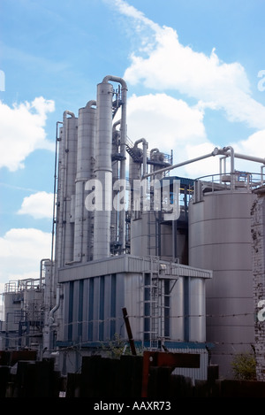 Ethanol distilling columns of the Neutral Grain Distillery at Syral ...