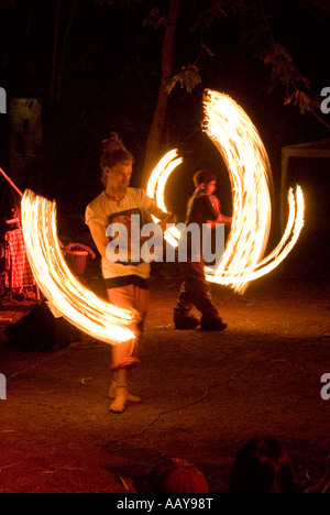 14 04 07 Puerto Princesa Palawan Philippines Pagdiwata Arts festival Fire dancing Photo Simon Grosset Stock Photo