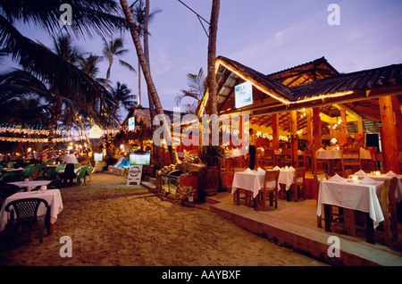 Restaurant on the beach of Cabarete Dominican Republic Stock Photo