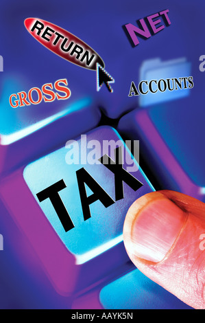 online electronic tax return Stock Photo