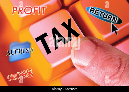 online electronic tax return Stock Photo