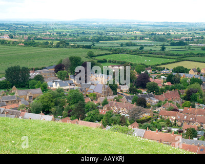 village of Stoke-sub-Hamden from Ham Hill Somerset England United Kingdom Stock Photo