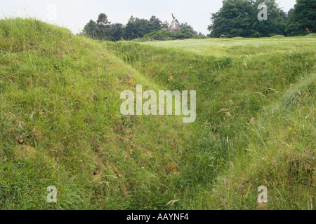 First World War Battle of the Somme trenches at Beaumont Hamel Newfoundland Battlefield Memorial Park JMH0791 Stock Photo