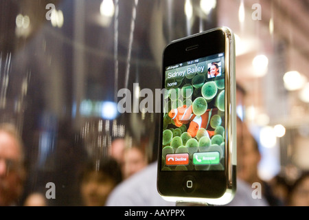iPhone Display at Macworld 2007 Stock Photo