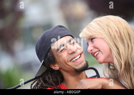 Young couple smiling together Stock Photo