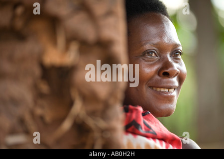 Village phones west of Kampala Uganda Stock Photo