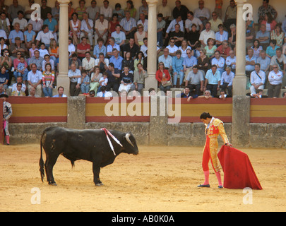 Classical Corrida Bull Fight in the Famous Arena at Ronda Spain Stock Photo